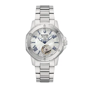 Bulova Watch Marine Star Lady Automatic Bianco Dial 35 mm 96L326 - Bild 1 von 3