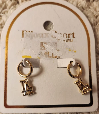 Pendientes de aro Bijoux Sport de Luv Aj MLB LA Dodgers con logotipo Foto 1 de 4