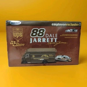UPS Diecast Package Van & #88 NASCAR Ford Dale Jarrett Chrome Plated 2002 NIB - Picture 1 of 2