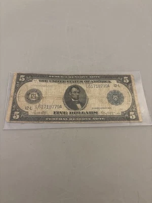 Billete de la Reserva Federal de 1914 Foto 1 de 2