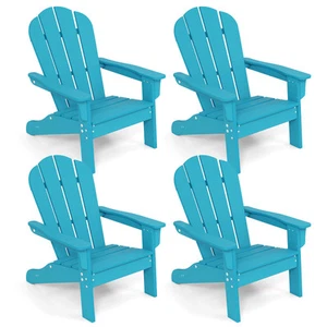 4PCS Kids Adirondack Chair w/ High Backrest Armrests Fire Pit Chair for Kids - Picture 1 of 8