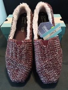 Scarpe donna Burg multi maglione maglia pelliccia sintetica Toms Alpargata nuove con etichette taglia 9 nuove con scatola - Foto 1 di 7
