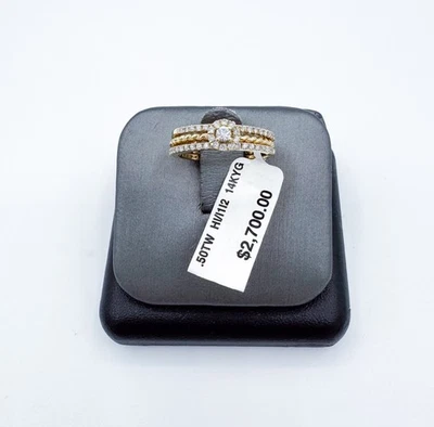 Anillo de diamantes apilados 14k 0,50 TW H I2 $2.700 Foto 1 de 2