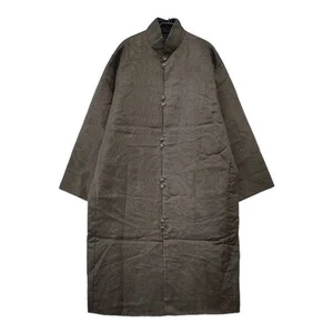 JURGEN LEHL J0184FC901 Silk quilted Chinese button silk coat khaki 5-0714M∞ - Picture 1 of 9