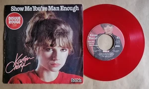 KAREN CHERYL Show me you're man enough 7" 45T Stone Man 1979 VYNIL ROUGE en TBE - Foto 1 di 2