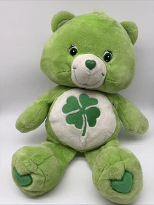 RARE 2002 Care Bear Good Luck Bear 26” Collectible Jumbo Plush Green Clover - Picture 1 of 9