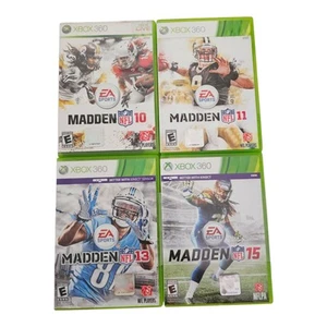 NFL Madden 10 11 13 15 (Xbox 360, 4 Game Lot) FREE SHIPPING! - Picture 1 of 6