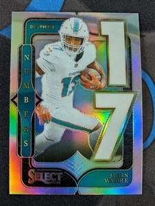 2024 Panini Select Jaylen Waddle Numbers Silver Prizm SP - Picture 1 of 2