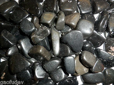 Tumbled Black Obsidian Stone 0.5 to 8 g small size pieces 200 gram Lot - Image 1 of 4