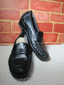 SAS TRIPAD COMFORT FOOT BED LOAFER TEXAS WOMENS BLACK LEATHER SHOE 9.5N 316 - Picture 1 of 8