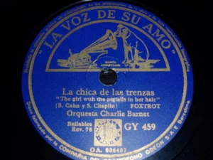 JAZZ 78 rpm RECORD VsA ORQUESTA CHARLIE BARNET Spanish - Picture 1 of 1