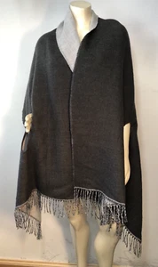 J.Crew NUEVO CON ETIQUETAS Reversible Capa-Envoltura Mujer OS Carbón Gris Claro Reversible H8472 - Imagen 1 de 6