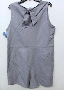 Disney Comida Chatarra Mickey Mouse Bordado Corbata Cerradura Mameluco Gris Talla XXL NUEVO CON ETIQUETAS - Imagen 1 de 6