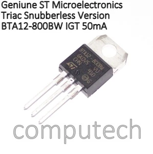 1 pezzo Triac Snubberless BTA12-800BW 12A 800V ST Microelectronics IGT 50mA - Bild 1 von 1