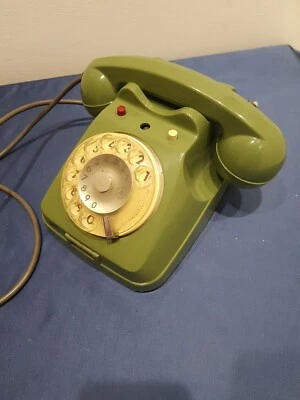Telefono Auso Siemens Disco Rotante Colore Originale Verde Vintage - Immagine 1 di 4