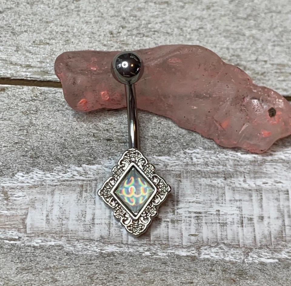 Anillo ombligo piedra iluminadora calibre 14 acero quirúrgico nuevo anillo ombligo Foto 1 de 1