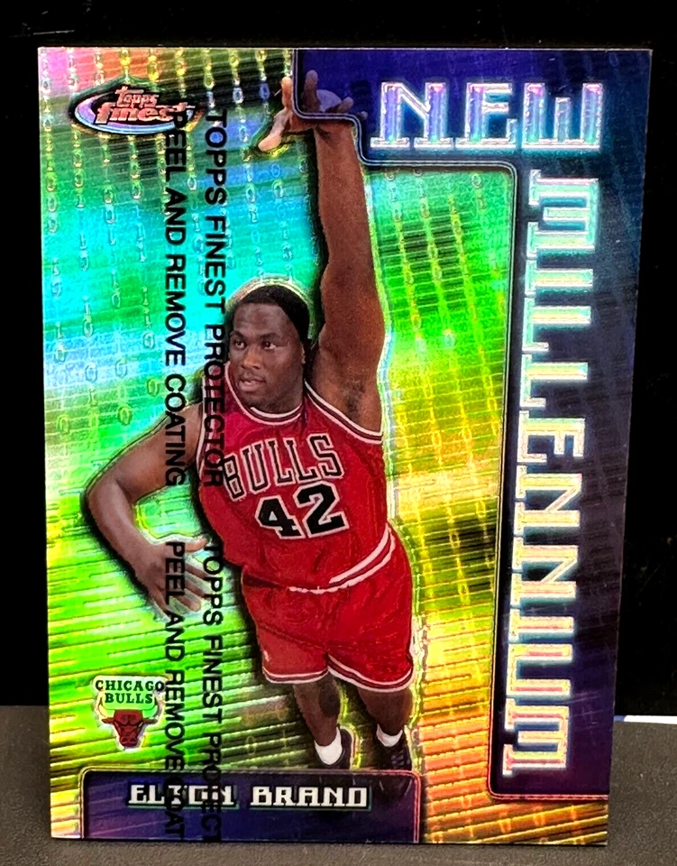 Elton Brand 1999-00 Topps Finest New Millennium Refractor RC #NM5 Serial #d /300 - Image 1 of 2