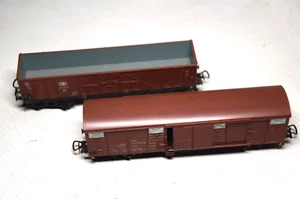 Piko    4-achs. Hochbordwagen u. geschl. Güterwagen - Bild 1 von 1