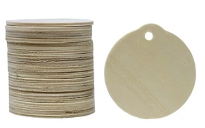 Unfinished Round Wood Christmas Ornaments - 2.5 Inch Round Slices Ready to Paint - Picture 1 of 4