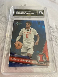 TERRANCE SHANNON JR. 2023 BOWMAN CHROME UNIV. BLUE RAYWAVE RC 43/199 GRADED 8.5 - Picture 1 of 2