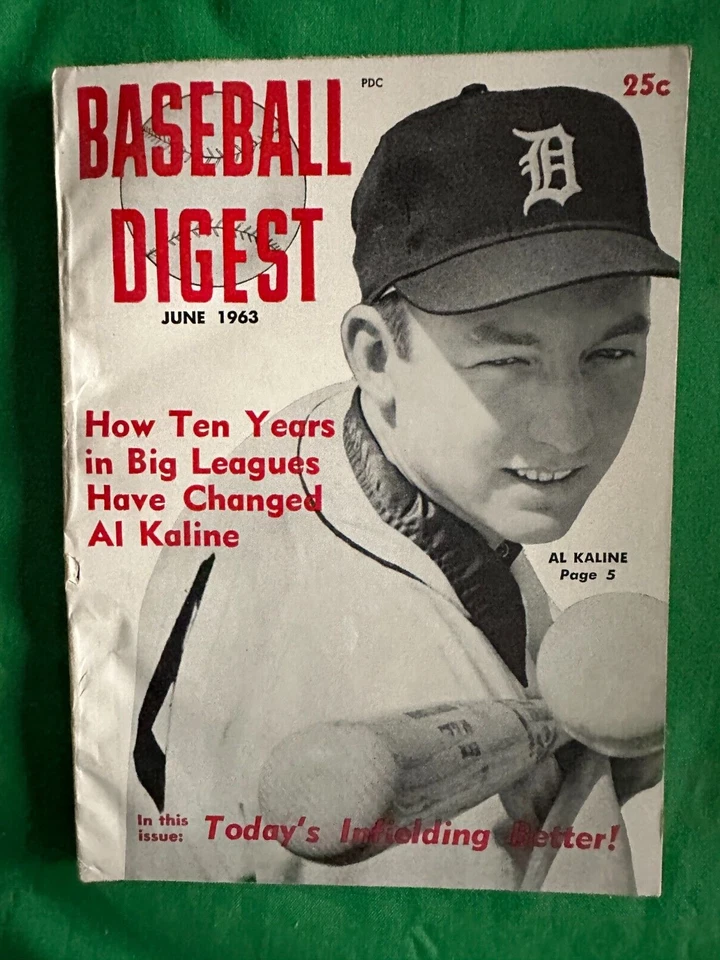 JUN 1963 BASEBALL DIGEST AL KALINE DETROIT TIGERS - Image 1 of 1
