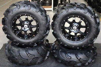 YAMAHA VIKING 700 28" MAXXIS ZILLA ATV TIRE & 14" COBRA BLK WHEEL KIT IRS11K - Image 1 of 4