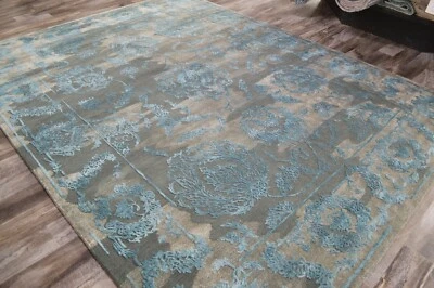 Alfombra 9x12 Nourison Lana Opalina Seda Gris Azul **ENVÍO GRATUITO** Foto 1 de 4