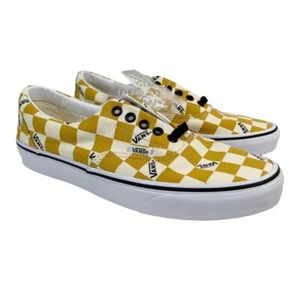 Vans Era Big Check Yolk Yellow White Skate Board Shoes VN0A4U39WYT Men's 8.5 - Picture 1 of 5