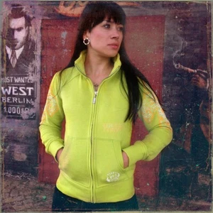 Sudadera de mujer Yakuza suéter con cremallera GZB226 color verde - Imagen 1 de 4