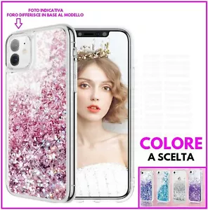 COVER GLITTER PER APPLE IPHONE XR CUSTODIA SILICONE BRILLANTINI ROSA FUCSIA X R - Foto 1 di 14