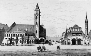 POLOGNE- CRACOVIE, ville de JEAN-PAUL II, au début du 19e siècle -Gravure du 19e - Picture 1 of 2