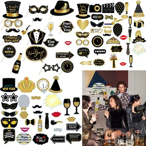 2025 Accesorios de fiesta de Nochevieja Fotomatón Selfie Feliz Año Nuevo Decoraciones - Imagen 1 de 17