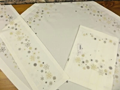 Sander Mitteldecke Tischläufer Stern Sparkling Flakes Weihnachten Größenwahl - Bild 1 von 3