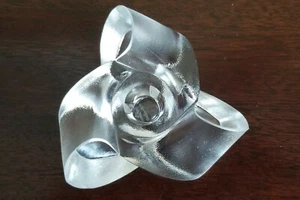 1970er ROSENTHAL Studio GLAS Deutschland SCHLEIFE Band LEUCHTER Kerzenhalter NEUWERTIG! - Bild 1 von 10