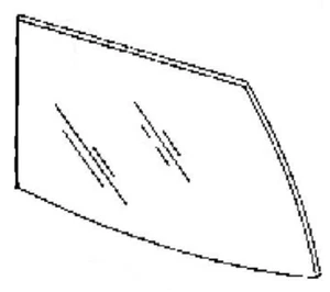 Fits Pontiac 6000 1989-1991 4 Door Sedan Passenger Side Rear Door Glass Window - Picture 1 of 1