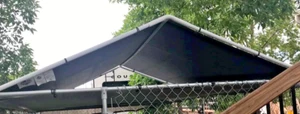 Outdoor Dog Kennel Cover Cage 10 x 10 ft Large Roof Pet House Steel Shade Fence - Picture 1 of 12