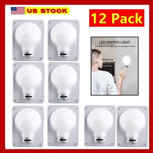 12 Pack Wall LED Light Switch Wireless Night Bulb Closet Self Stick Manual - Picture 1 of 6