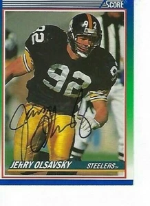 JERRY OLSAVSKY 1990 FIRMADO PUNTUACIÓN #367 - PITTSBURGH STEELERS - Imagen 1 de 1