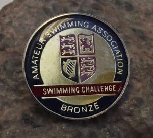 Amateur Swimming Association Bronze Swimmer Challenge Swim Award Pin Badge - Picture 1 of 2