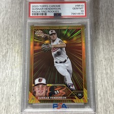 2023 Topps Chrome Gunnar Henderson Radiating Rookies Card - PSA 10 - Orioles
