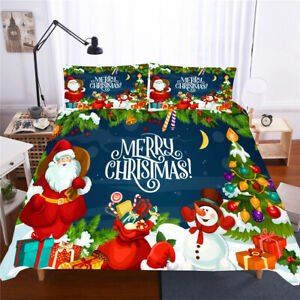 Christmas Santa Claus Gift Twin/Full/Queen/King Bed Duvet/Quilt Cover Set