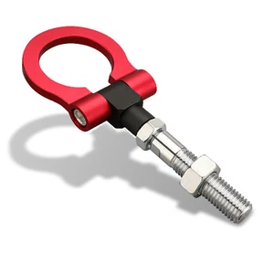 Polished Red Folding Ring Tow Hook for Kia Optima 11-17 ,Hyundai Genesis 12-16 - Picture 1 of 2
