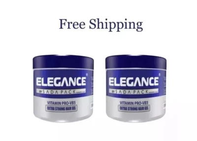 ( 2X) Elegance Strong Hold Hair Styling Gel Vitamins Protection Hair Gel - 250ml - Image 1 of 4