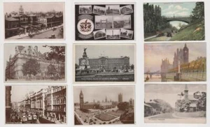 London x 9 Postcards, General Views. Postally Unused, Used. - Picture 1 of 7