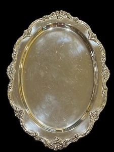19” Oval Reed & Barton 'Tara Hall" Silverplate Serving Tray - Picture 1 of 5