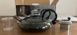 Oriental Glass Tea Pot Unusual Design - Picture 1 of 11
