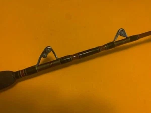 CUSTOM CALSTAR BAJA BOOMER 5 FOOT 8 1/4 INCH 60 TO 130 POUND RAIL FISHING ROD - Picture 1 of 19