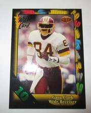 1991 AAA Sports Football Card Gary Clark #41 Wild Card 10 Stripe