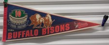 Vintage 1997 wincraft 10th Ann. Buffalo Bison Full Size 12" x 30" Felt Pennant