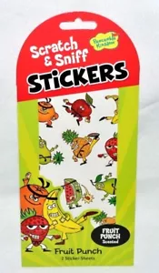 PEACEABLE KINGDOM 24 SCRATCH N' SNIFF-FRUIT PONCH PEGATINAS PERFUMADAS-PERA, PLÁTANO + - Imagen 1 de 2